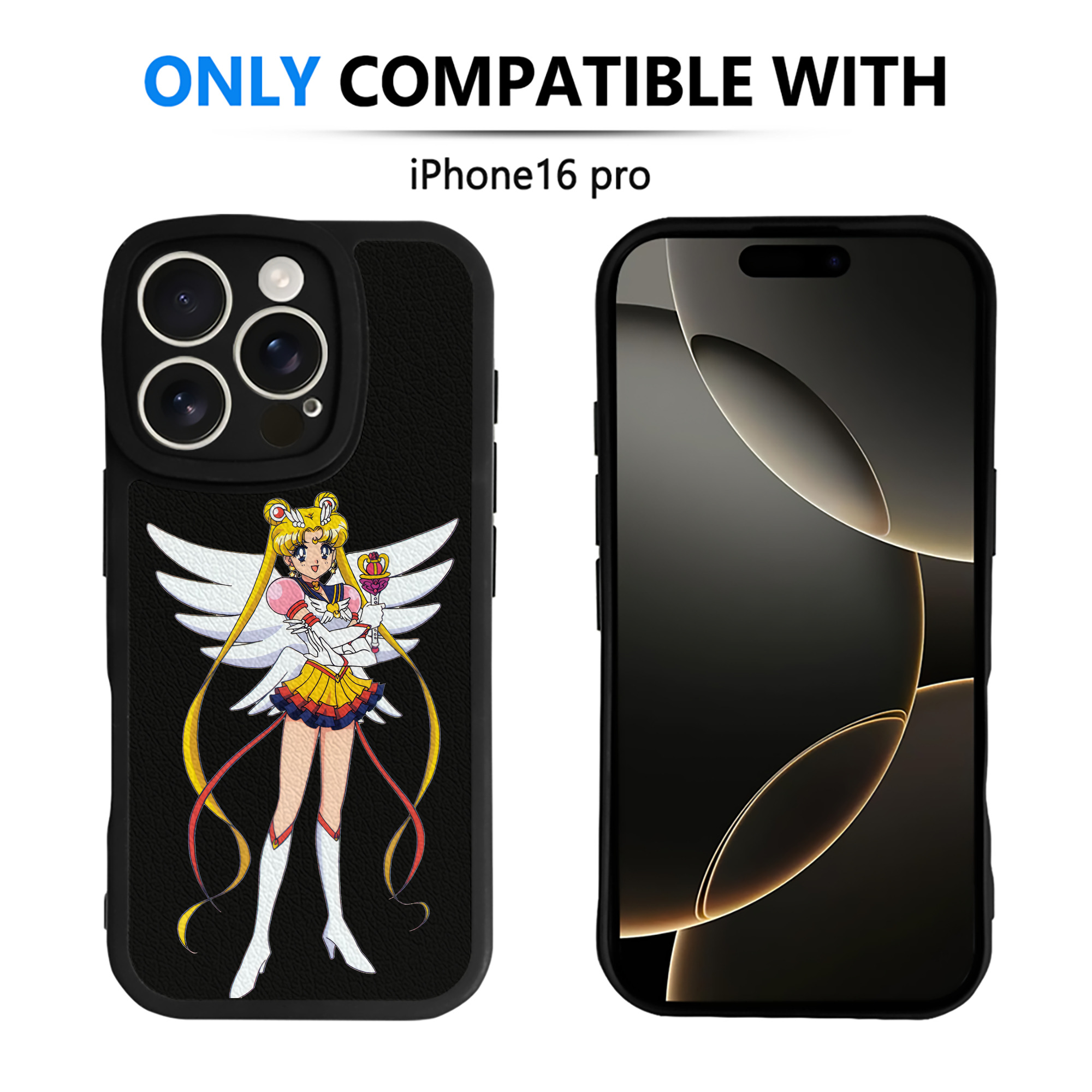 （画像用） 美少女戦士セーラームーン 月野 うさぎ つきの うさぎ Sailor Moon Tsukino Usagi 【iPhone 16シリーズ対応】シリコンスマホケース（レザー調） 材質：シリコン
